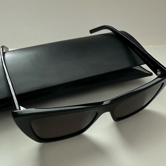 Saint Laurent Black Mica Cat Eye Sunglasses - Picture 3 of 11